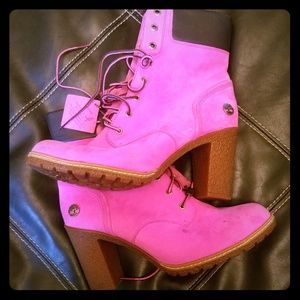 Susan G Komen High Heeled Timberland Boots